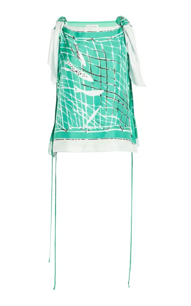 Altuzarra Siggi Tie-Detailed Silk Top