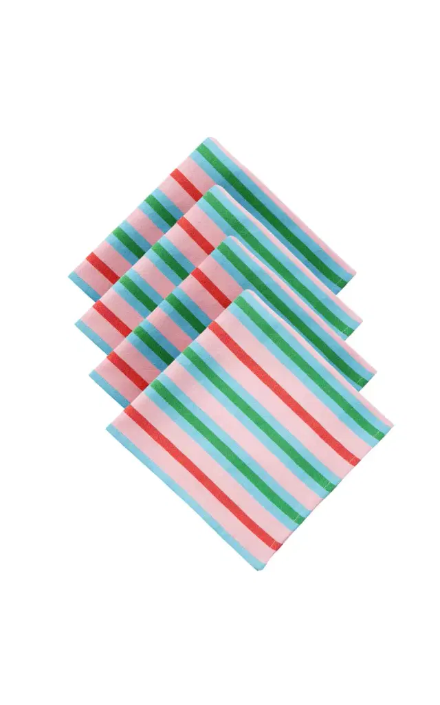 Marrakshi Life Exclusive La Isla Set-of-Four Cotton Napkins - Stripe