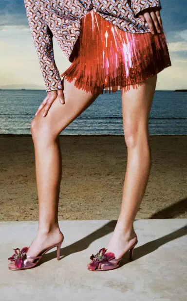 DES_PHEMMES Exclusive La Isla Fringed Micro Skirt | Thumbnail 2