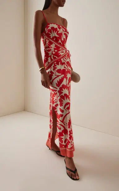 SIR. Exclusive Scarf-Detailed Silk Crepe de Chine Maxi Dress | Thumbnail 2 SIR. Exclusive Scarf-Detailed Silk Crepe de Chine Maxi Dress | Thumbnail 2