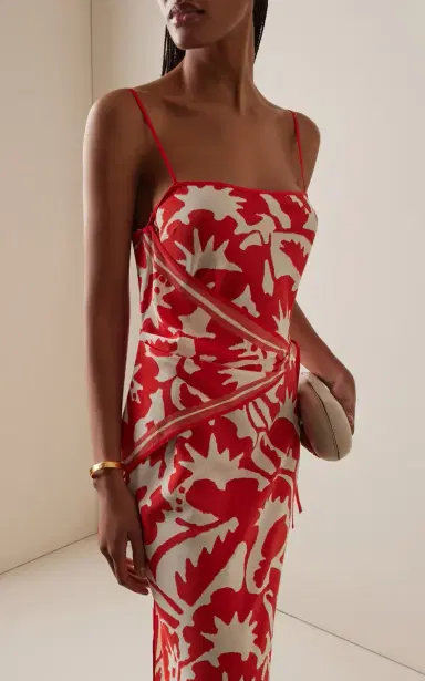 SIR. Exclusive Scarf-Detailed Silk Crepe de Chine Maxi Dress | Thumbnail 3 SIR. Exclusive Scarf-Detailed Silk Crepe de Chine Maxi Dress | Thumbnail 3