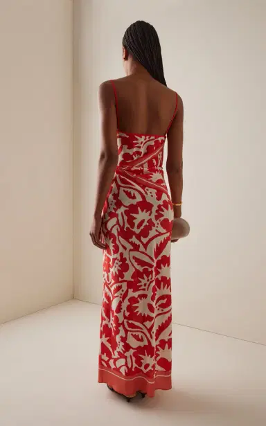 SIR. Exclusive Scarf-Detailed Silk Crepe de Chine Maxi Dress | Thumbnail 4 SIR. Exclusive Scarf-Detailed Silk Crepe de Chine Maxi Dress | Thumbnail 4