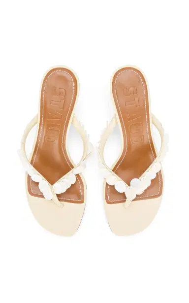 Staud Freja Sequined Leather Sandals | Thumbnail 4 Staud Freja Sequined Leather Sandals | Thumbnail 4