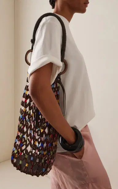 Staud Del Mar Beaded Bucket Bag | Thumbnail 2 Staud Del Mar Beaded Bucket Bag | Thumbnail 2