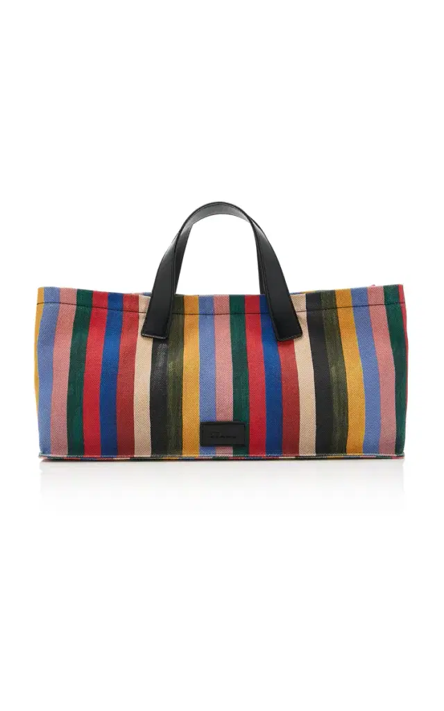 Port Striped Canvas Tote Bag