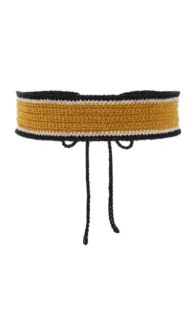 PARDOhats Exclusive La Isla Cale Crocheted Linen Belt | Thumbnail 1