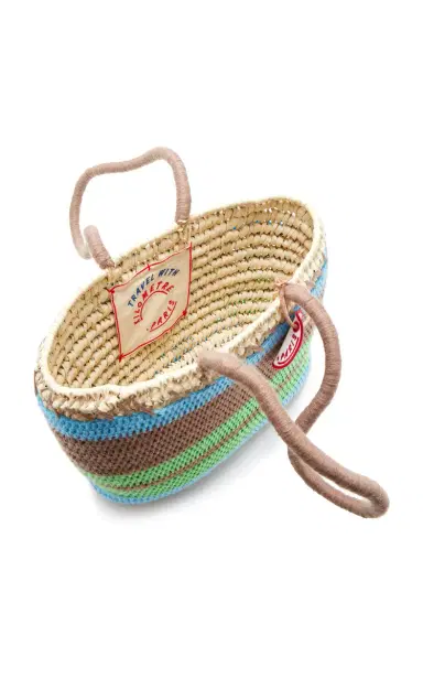 Kilometre Paris Exclusive La Isla Striped Raffia Tote Bag | Thumbnail 5