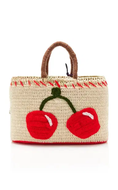 Kilometre Paris Exclusive La Isla Mon Cherry Raffia Tote Bag | Thumbnail 4