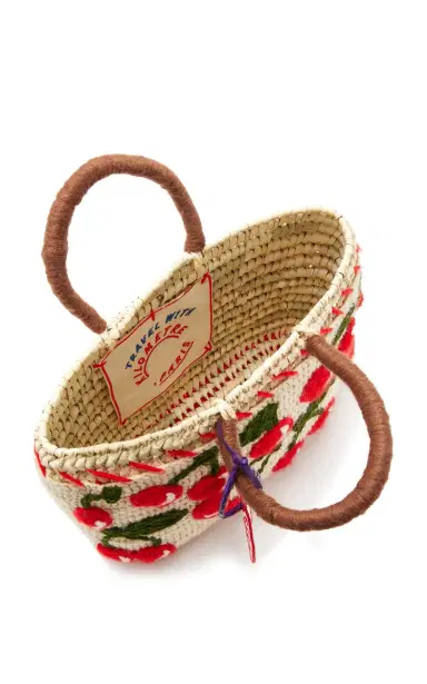 Kilometre Paris Exclusive La Isla Mon Cherry Raffia Tote Bag | Thumbnail 5