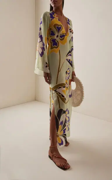 Cala de la Cruz Exclusive La Isla Aysha Georgette Maxi Kaftan | Thumbnail 2