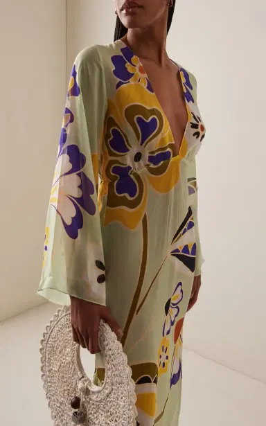 Cala de la Cruz Exclusive La Isla Aysha Georgette Maxi Kaftan | Thumbnail 3