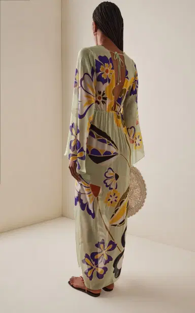 Cala de la Cruz Exclusive La Isla Aysha Georgette Maxi Kaftan | Thumbnail 4
