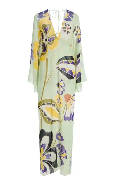 Cala de la Cruz Exclusive La Isla Aysha Georgette Maxi Kaftan | Thumbnail 1