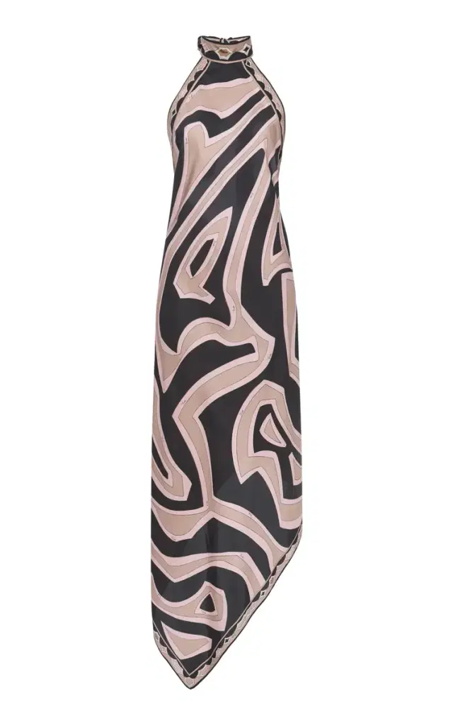 Printed Silk Twill Maxi Dress
