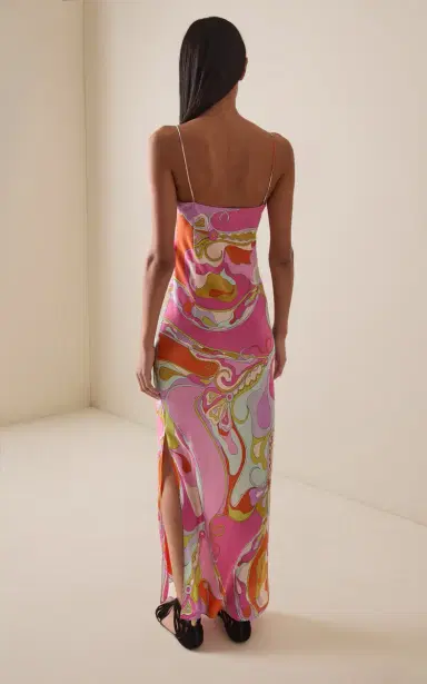 PUCCI Crepe De Chine Maxi Dress | Thumbnail 4 PUCCI Crepe De Chine Maxi Dress | Thumbnail 4