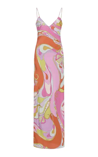 PUCCI Crepe De Chine Maxi Dress | Thumbnail 1 PUCCI Crepe De Chine Maxi Dress | Thumbnail 1