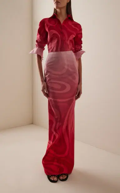PUCCI Gradient Poplin Maxi Skirt | Thumbnail 2 PUCCI Gradient Poplin Maxi Skirt | Thumbnail 2