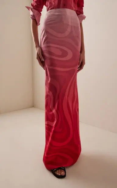 PUCCI Gradient Poplin Maxi Skirt | Thumbnail 3 PUCCI Gradient Poplin Maxi Skirt | Thumbnail 3