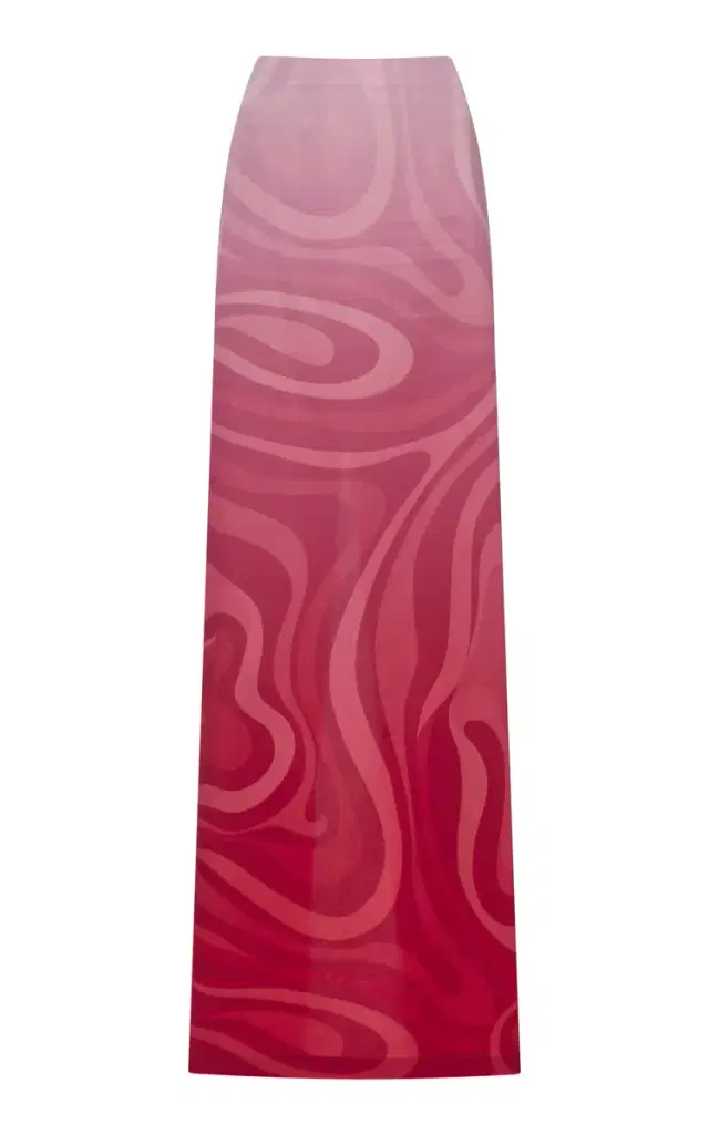 Gradient Poplin Maxi Skirt