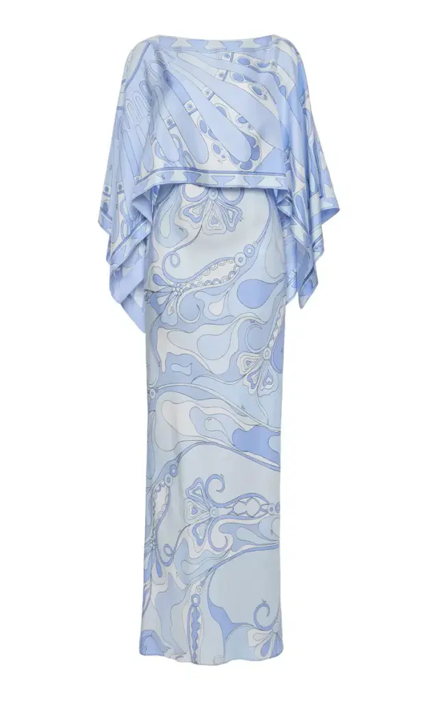Convertible Silk-Twill Bolero Maxi Dress