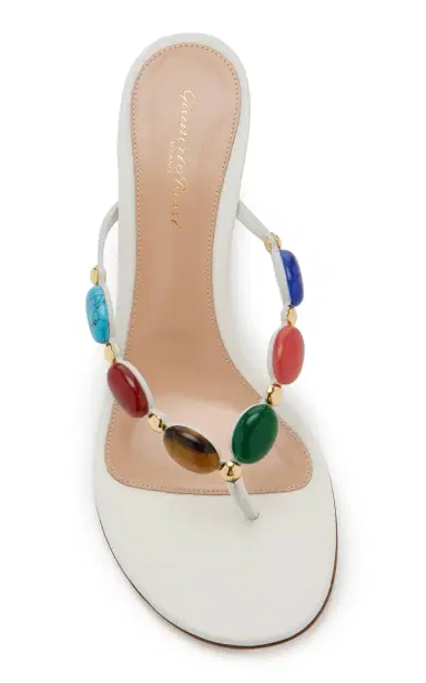 Gianvito Rossi Exclusive La Isla Shanti Stone-Embellished Leather Sandals | Thumbnail 3