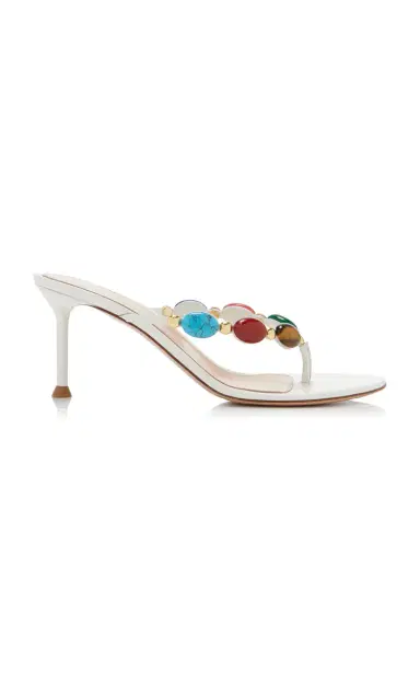 Gianvito Rossi Exclusive La Isla Shanti Stone-Embellished Leather Sandals | Thumbnail 1
