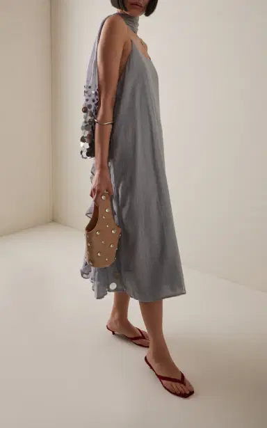 CHAN LUU Exclusive La Isla Sequined Cotton-Silk Chanderi Dress | Thumbnail 2