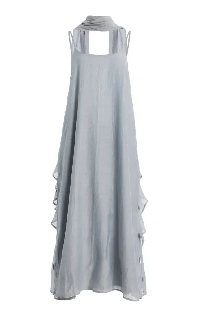 Exclusive La Isla Sequined Cotton-Silk Chanderi Dress