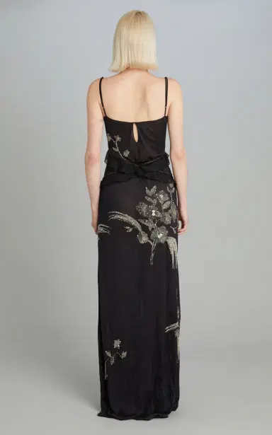 Wiederhoeft Arbe Embroidered Silk Jersey Dress | Thumbnail 8