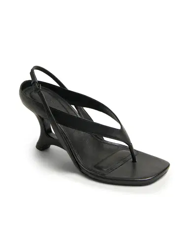 Simkhai Women's Darya 80MM Leather Wedge Sandals - Black - Size 7 | Thumbnail 2 Simkhai Women's Darya 80MM Leather Wedge Sandals - Black - Size 7 | Thumbnail 2