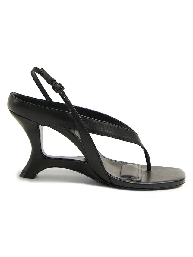 SIMKHAI Women's Darya 80MM Leather Wedge Sandals - Black