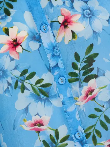 Johnny Was Women's Geneva Floral Button-Front Blouse - Geneva Scarf - Size Large | Thumbnail 7