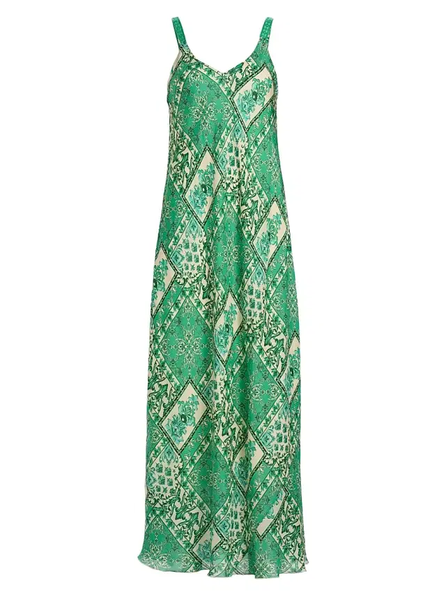 Johnny Was Women's Kanako Printed Silk Maxi Dress - Hollandia
