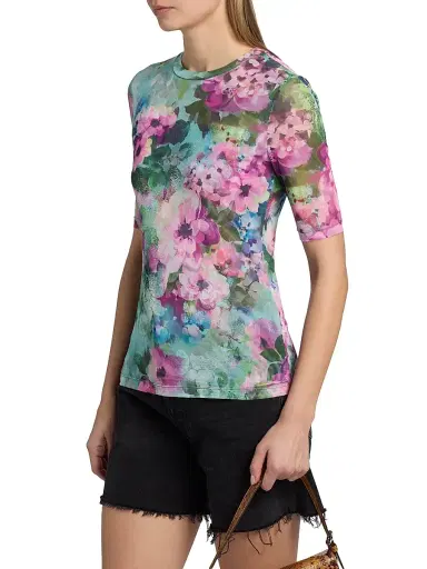 Johnny Was Women's Magnolia Meadow Mesh Top | Thumbnail 4 Johnny Was Women's Magnolia Meadow Mesh Top | Thumbnail 4