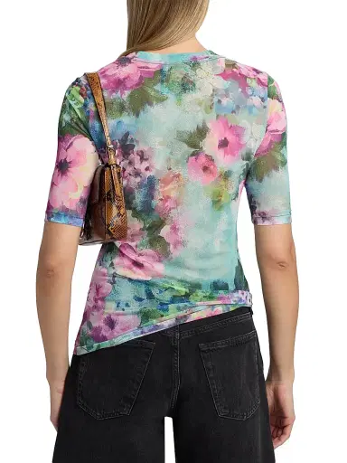 Johnny Was Women's Magnolia Meadow Mesh Top | Thumbnail 5 Johnny Was Women's Magnolia Meadow Mesh Top | Thumbnail 5