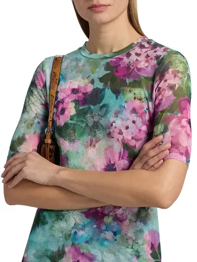 Johnny Was Women's Magnolia Meadow Mesh Top | Thumbnail 6 Johnny Was Women's Magnolia Meadow Mesh Top | Thumbnail 6