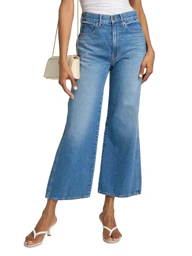 Veronica Beard Women's Taylor High-Rise Wide-Leg Crop Jeans | Thumbnail 3 Veronica Beard Women's Taylor High-Rise Wide-Leg Crop Jeans | Thumbnail 3