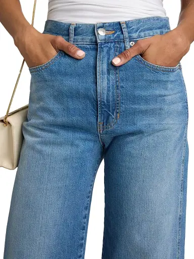Veronica Beard Women's Taylor High-Rise Wide-Leg Crop Jeans | Thumbnail 6 Veronica Beard Women's Taylor High-Rise Wide-Leg Crop Jeans | Thumbnail 6