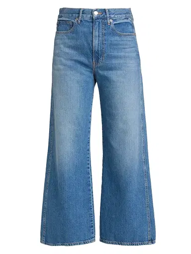Veronica Beard Women's Taylor High-Rise Wide-Leg Crop Jeans | Thumbnail 1 Veronica Beard Women's Taylor High-Rise Wide-Leg Crop Jeans | Thumbnail 1