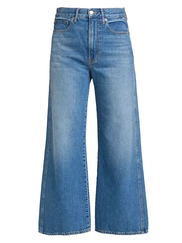 Veronica Beard Women's Taylor High-Rise Wide-Leg Crop Jeans - French Kiss