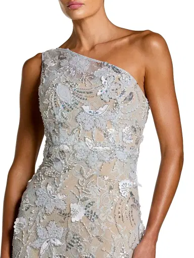 Mac Duggal Women's One-Shoulder Neckline Trumpet Gown | Thumbnail 3 Mac Duggal Women's One-Shoulder Neckline Trumpet Gown | Thumbnail 3