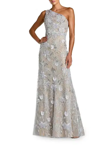 Mac Duggal Women's One-Shoulder Neckline Trumpet Gown | Thumbnail 1 Mac Duggal Women's One-Shoulder Neckline Trumpet Gown | Thumbnail 1