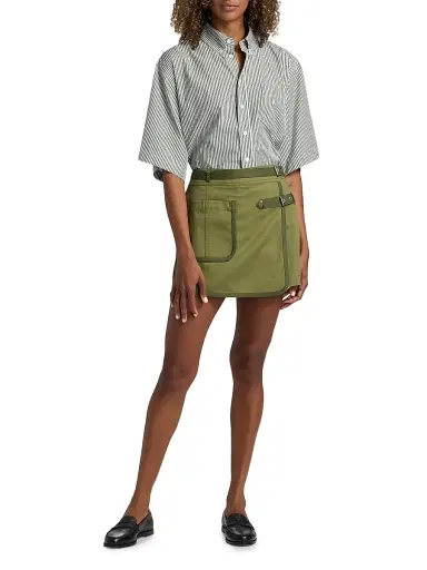 DEREK LAM 10 CROSBY Women's Houston Cotton Twill Buckled Skort | Thumbnail 2 DEREK LAM 10 CROSBY Women's Houston Cotton Twill Buckled Skort | Thumbnail 2
