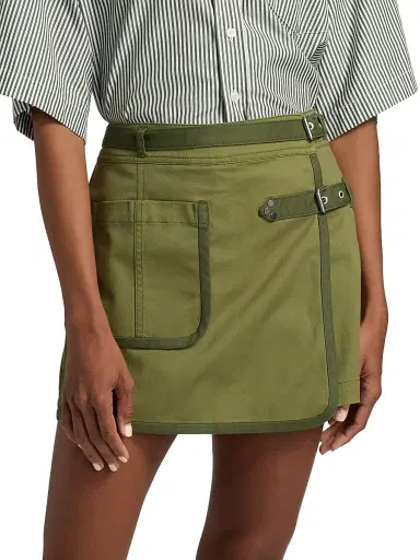 DEREK LAM 10 CROSBY Women's Houston Cotton Twill Buckled Skort | Thumbnail 3 DEREK LAM 10 CROSBY Women's Houston Cotton Twill Buckled Skort | Thumbnail 3