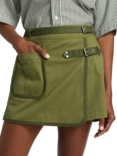 DEREK LAM 10 CROSBY Women's Houston Cotton Twill Buckled Skort | Thumbnail 6 DEREK LAM 10 CROSBY Women's Houston Cotton Twill Buckled Skort | Thumbnail 6