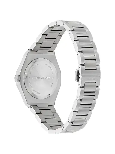 FERRAGAMO Men's Ferragamo Edge Stainless Steel Bracelet Watch/40MM - Stainless Steel Blue Dial | Thumbnail 4