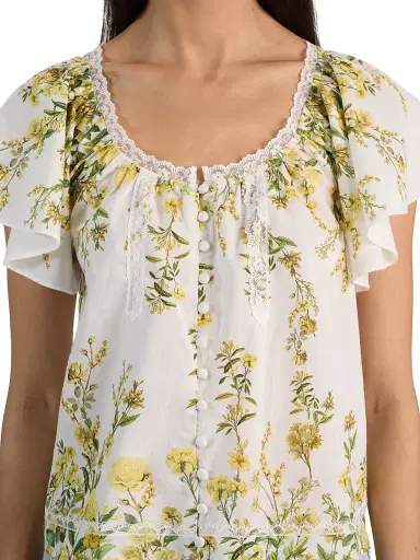 Alice + Olivia Women's Odette Floral Cotton Top | Thumbnail 6