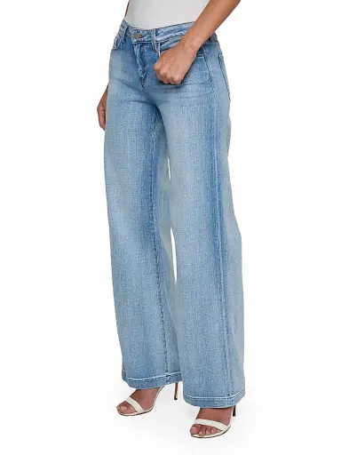 L'AGENCE Women's Joanne Low-Rise Wide-Leg Jeans - Dry Ice | Thumbnail 4 L'AGENCE Women's Joanne Low-Rise Wide-Leg Jeans - Dry Ice | Thumbnail 4