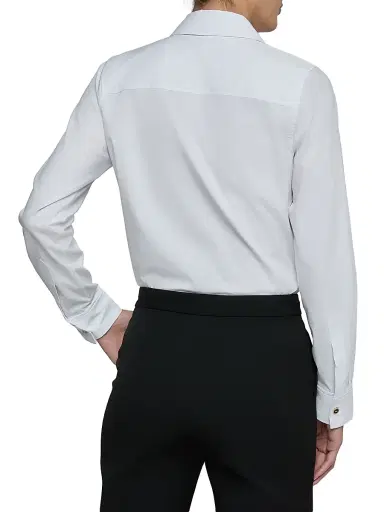L'Agence Women's Blake Button-Front Bodysuit | Thumbnail 4