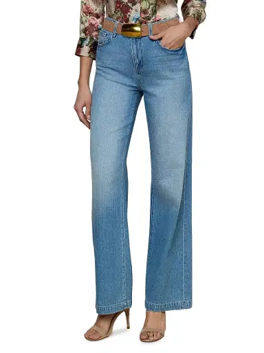 L'AGENCE Women's Scottie High-Rise Wide-Leg Jeans - Anaheim | Thumbnail 3